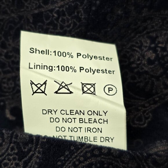 Mens Samuel Windsor Black Navy Paisley Jacquard Waistcoat Vest Button Front 42R - Picture 7 of 8